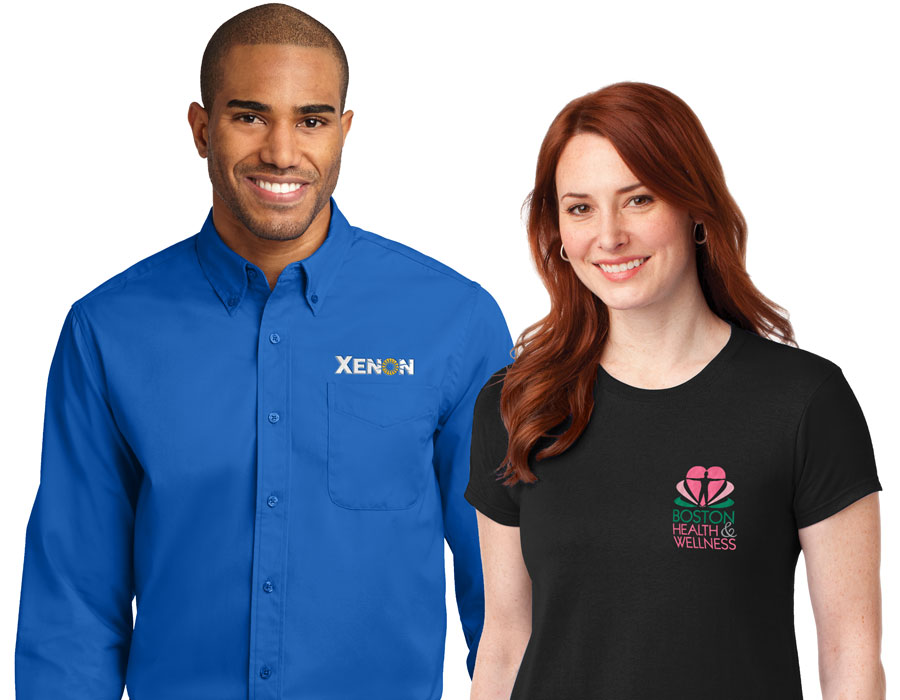 Branded company logo apparel like tee shirts, hats and hoodies